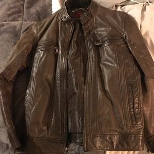 Zara men’s leather jacket